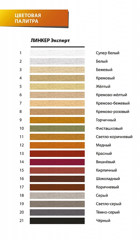 Цветной кладочный раствор Perfekta Линкер Эксперт, упаковка 25 кг, кремовый1-20